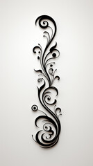 Black Swirl Decorative Element

