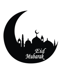 EID MUBARAK coloring book page for all