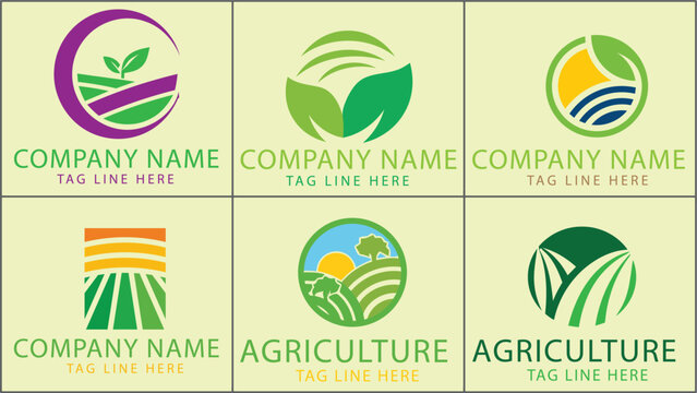 Agriculture logos bundle