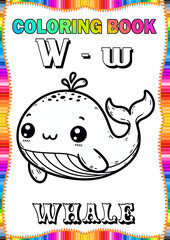 Whale coloring pages for kids and adults