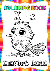 Xenops bird coloring pages for kids and adults