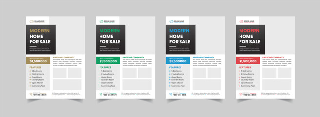 Real Estate Business Flyer Template, Property Sale Flyer Design, Real Estate Poster Design Template, property sale flyer