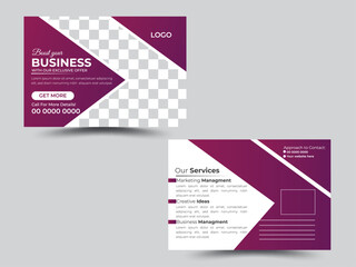 Modern Business postcard design template.
