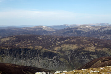 Fototapeta premium Beinn A' Ghlo - Munro - Carn Liath - Benn Mhaol - Braigh Coire Chruinn Bhalgain - Car nan Gabhar - Blair Atholl - Perthshire - Scotland - UK