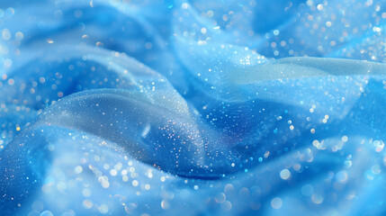 blue textile, blue fabric, abstract blue background, blue wallpaper, shiny glitter, blue bokeh,...