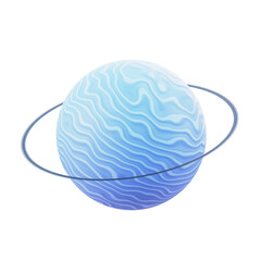 Uranus Solar System  3D Illustration Image