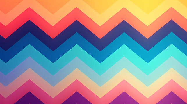 Simple colorful geometric zigzag stripes abstract pattern