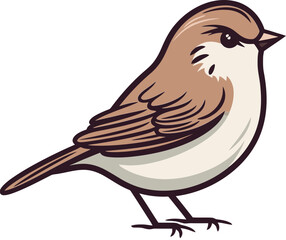 Fototapeta na wymiar Lively Sparrow Vector Background