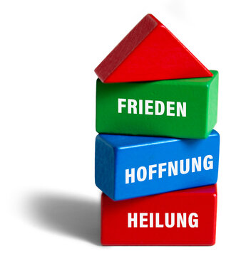 Frieden, Hoffnung und Heilung, Holzbausteine