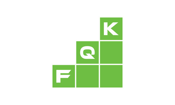 FQK initial letter financial logo design vector template. economics, growth, meter, range, profit, loan, graph, finance, benefits, economic, increase, arrow up, grade, grew up, topper, company, scale