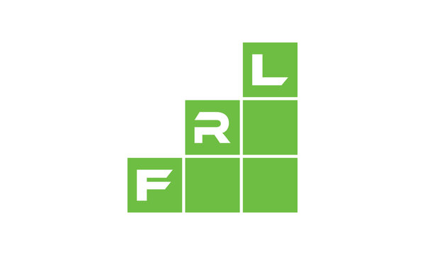 FRL initial letter financial logo design vector template. economics, growth, meter, range, profit, loan, graph, finance, benefits, economic, increase, arrow up, grade, grew up, topper, company, scale