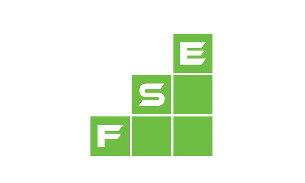 FSE initial letter financial logo design vector template. economics, growth, meter, range, profit, loan, graph, finance, benefits, economic, increase, arrow up, grade, grew up, topper, company, scale