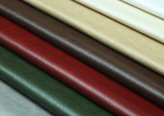 Leather variety shades of colors horizontal