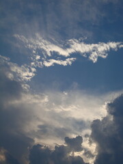 Fototapeta na wymiar Cumulonimbus Clouds Silver Lining