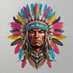 Fototapeta premium Cartoon warrior character illustration