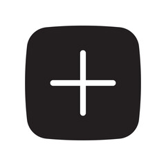 Obraz premium vector black and white add icon
