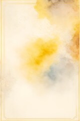 Vorlage - Hintergrund in Aquarellfarben - Briefvorlage - Gelb 