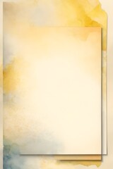 Vorlage - Hintergrund in Aquarellfarben - Briefvorlage - Gelb 