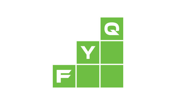 FYQ initial letter financial logo design vector template. economics, growth, meter, range, profit, loan, graph, finance, benefits, economic, increase, arrow up, grade, grew up, topper, company, scale