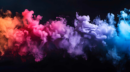 Dynamic Powder Burst in Color - obrazy, fototapety, plakaty