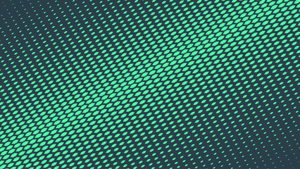 Modern Scaly Halftone Pattern Tilted Texture Turquoise Vector Abstract Background. Ultramodern Minimalistic Art Half Tone Graphical Mint Green Wide Wallpaper. Futuristic Sci-Fi Technology Illustration - 765967663
