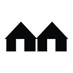 Vector house home icon Silhouette