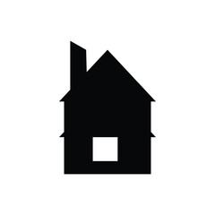Vector house home icon Silhouette