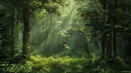  A serene forest backdrop
