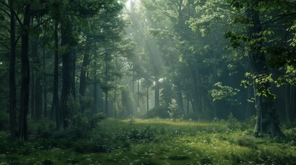Fototapeta na wymiar A serene forest backdrop
