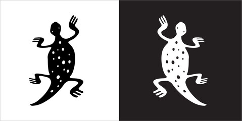Illustration vector graphics of lizard icon