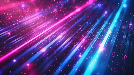 An abstract and futuristic background featuring glowing pink and blue neon lines in a style reminiscent of ultraviolet light