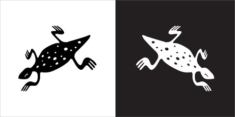 Illustration vector graphics of lizard icon