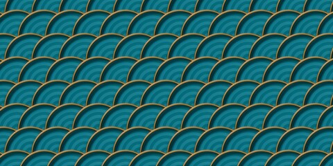 3D Luxury background pattern with gold details