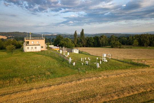 A weather station is a facility with instruments and equipment for measuring atmospheric conditions.