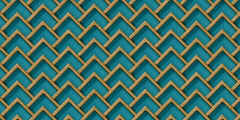 3D Luxury background pattern with gold details