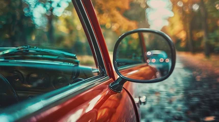 Foto op Plexiglas Rear view mirror mini car  © Zahid