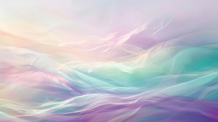 Fototapeta premium An abstract image showcasing fluid, dynamic patterns in pastel colors with a dominant pink and purple theme.