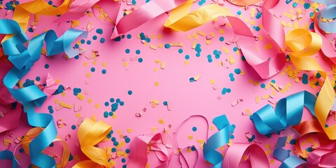 Birthday Party Decorations: Streamers, banners, and confetti setting the festive mood