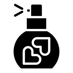 Perfume Bottle Icon. Fragrance Bottle with Drops Linear Pictogram. Beauty Care Product in Spray Pump Bottle Icon. 