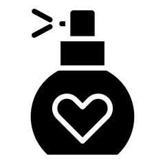 Perfume Bottle Icon. Fragrance Bottle with Drops Linear Pictogram. Beauty Care Product in Spray Pump Bottle Icon. 