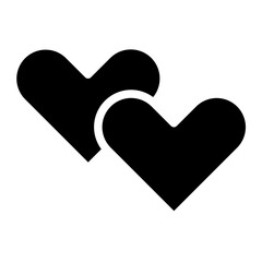 Heart, love, romance or valentine's day vector icon for apps and websites