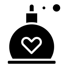Perfume Bottle Icon. Fragrance Bottle with Drops Linear Pictogram. Beauty Care Product in Spray Pump Bottle Icon. 