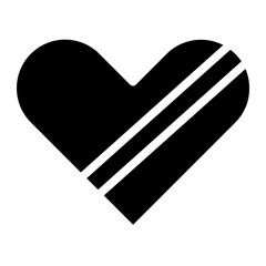 Heart, love, romance or valentine's day vector icon for apps and websites