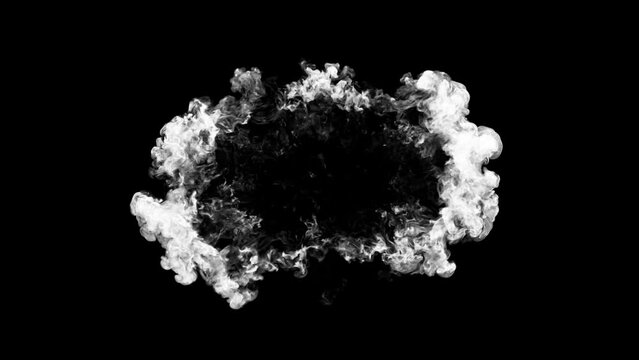 Blue magic smoke blast shockwave - VFX element, 60 fps, 4K Pro Res with alpha pass