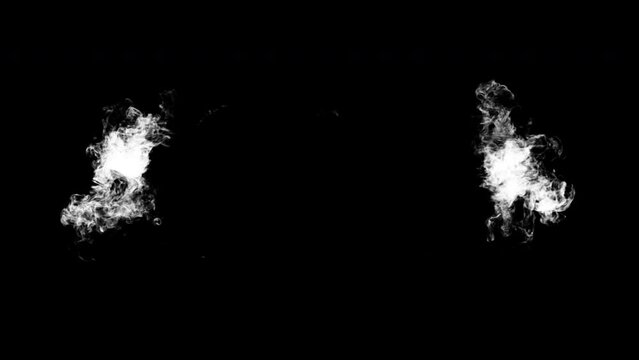 Simple two sided smoke blast shockwave - VFX element, 60 fps, 4K Pro Res with alpha pass