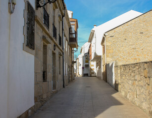 Obraz premium narrow street in San Cibrao, Spain