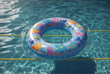 life buoy floating in the pool