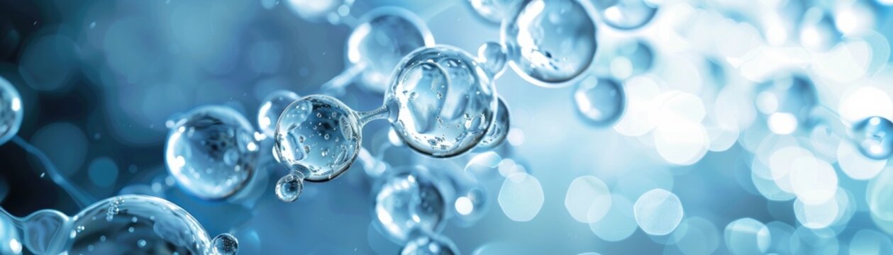 banner of water molecules