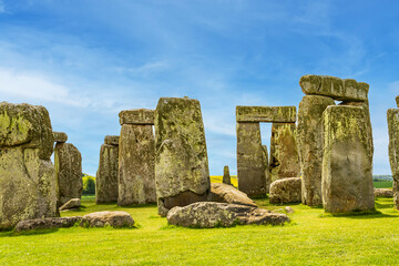 Stonehenge, prehistoric stone circle monument, cemetery, and archaeological site located on...