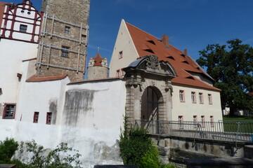 Eingang Schloss Bernburg an der Saale in Sachsen-Anhalt